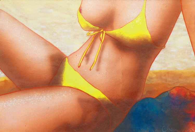 Sun bathing lady, 1986. Hilo Chen
