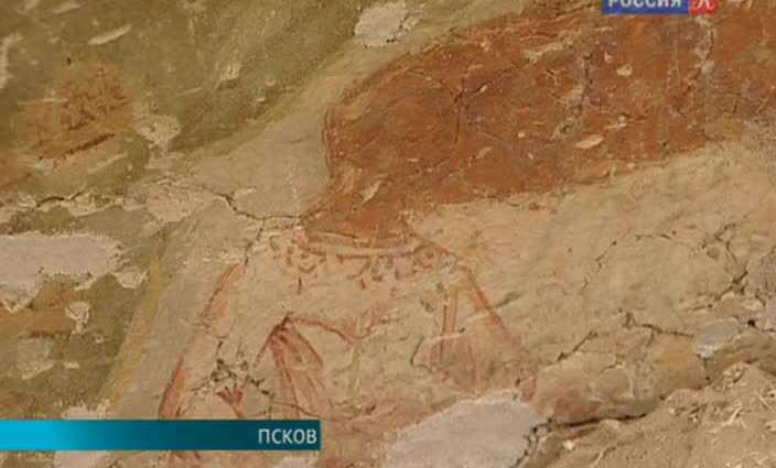 В Пскове обнаружена уникальная фреска 1