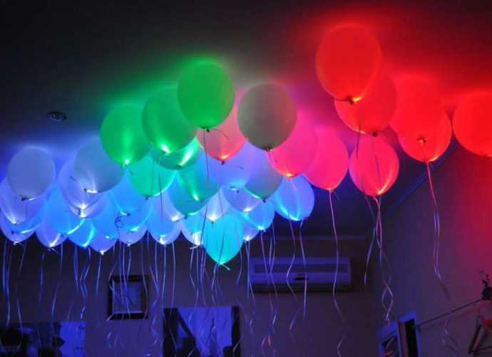 Романтичные и яркие светящиеся воздушные шарики 5