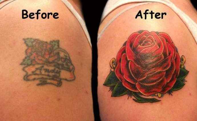 Перекрытие старой татуировки - Cover Up 1