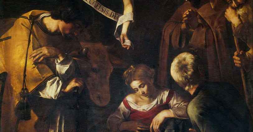 Рождество со святым Франциском и святым Лаврентием Караваджо нарисуют заново 1