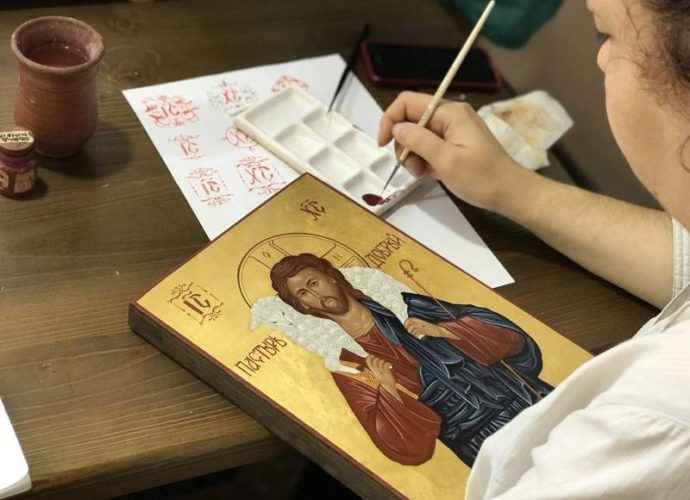 Как пишутся православные иконы в иконописной мастерской 10