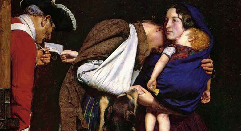 Прерафаэлистская история любви - "The Order of Release", J.E. Millais 1