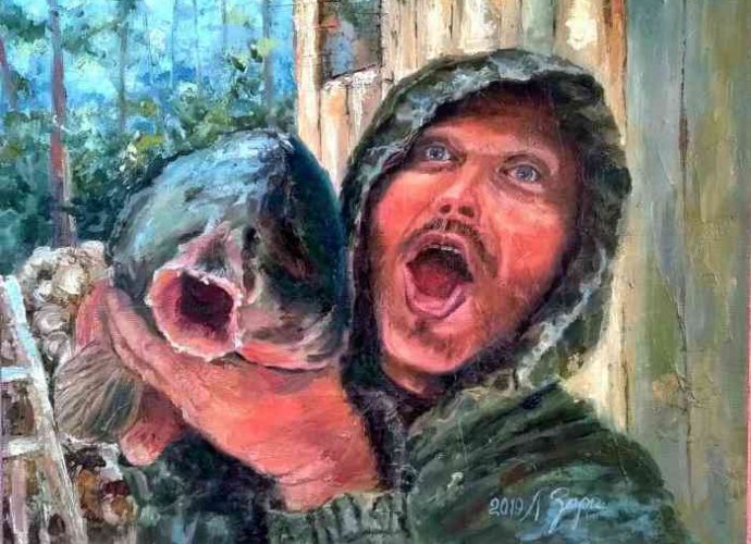 Современная картина о рыбалке, эффект присутствия 12