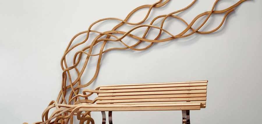 Деревянные скамейки-спагетти. Pablo Reinoso 1