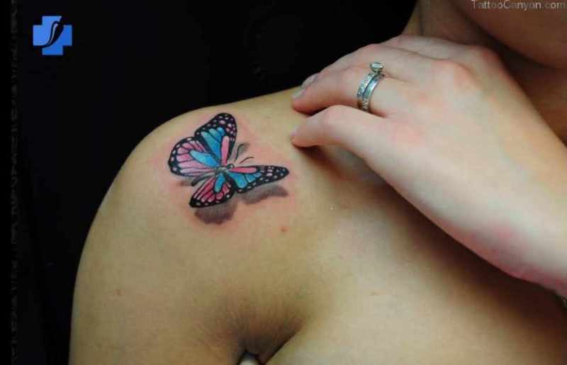 Татуировка трепещущей бабочки