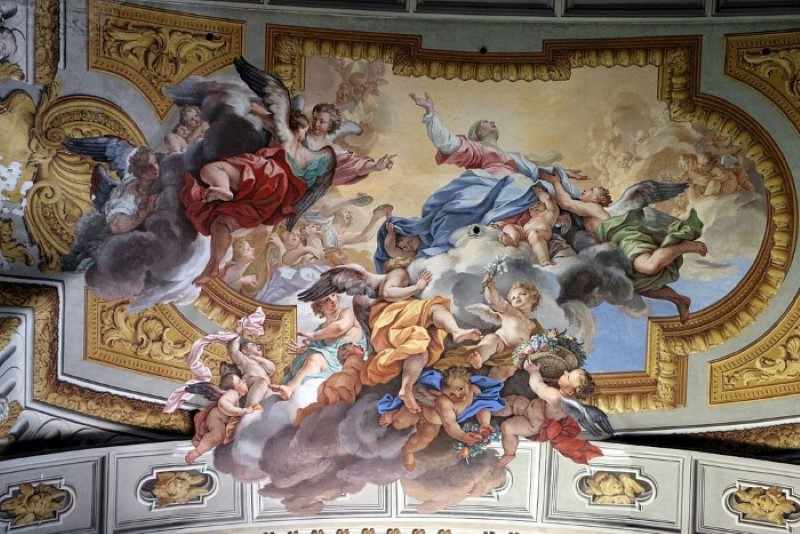 Триумф святого Игнатия (1691-4) в Сан-Игнацио, Рим. Лучшая фреска Квадратичной формы католического контрреформационного искусства 17 века