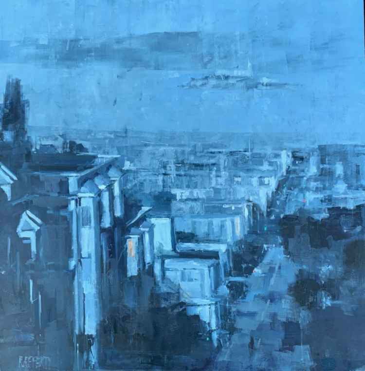 Alcatraz from Russian Hill, 2020. Carole Rafferty