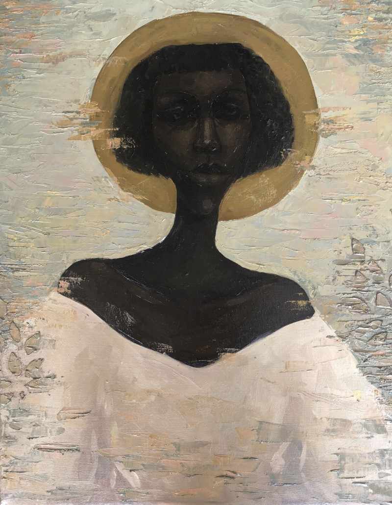 Daughter (Nwa Nwanyi). (2020), 24 x 30 inches from the Saint Series (Onye Di Aso)