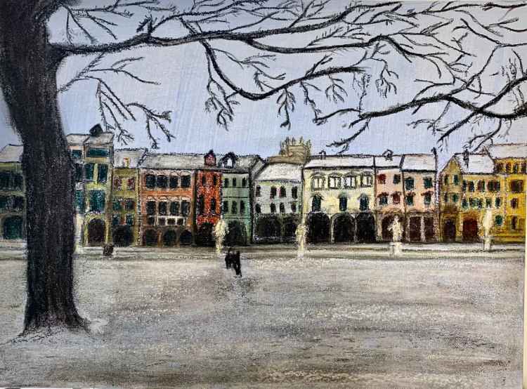 Snowing in the square. 2020. Elisabetta Mutty