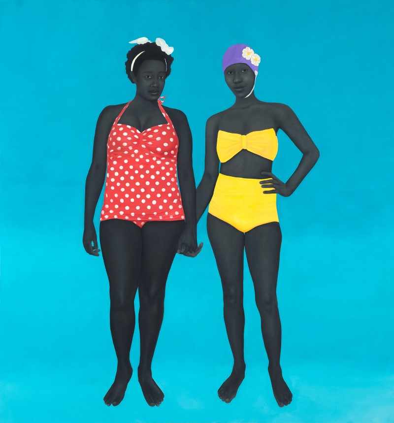 The bathers. 2015, 74 x 72 inches, oil on canvas