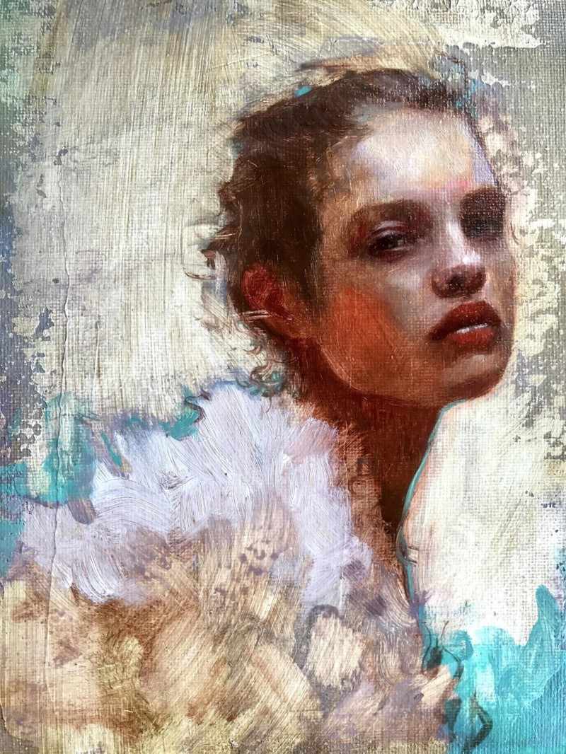 “Enchantress” (2020), oil on canvas, 25 x 18 centimeters