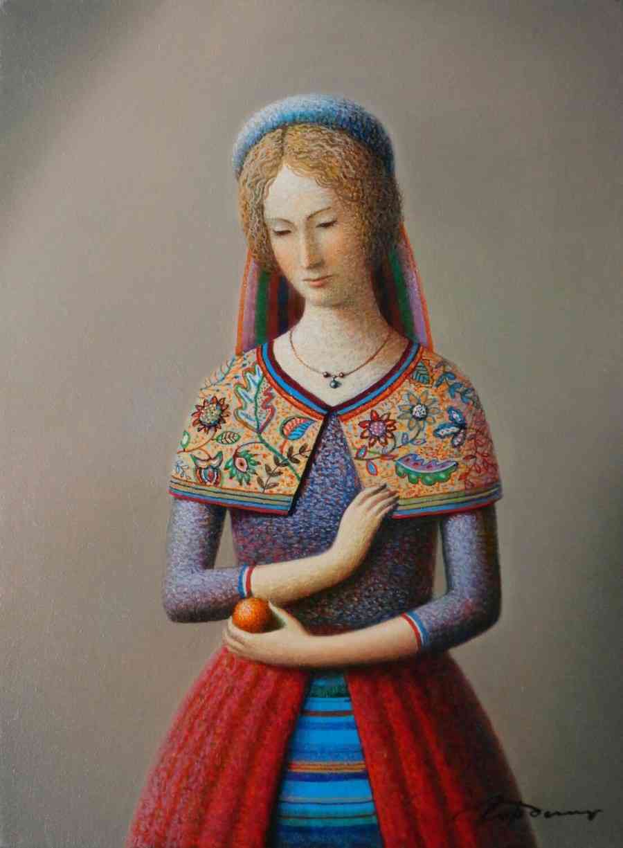 Женщина с апельсином, 2016 год. Евгений Гордиец