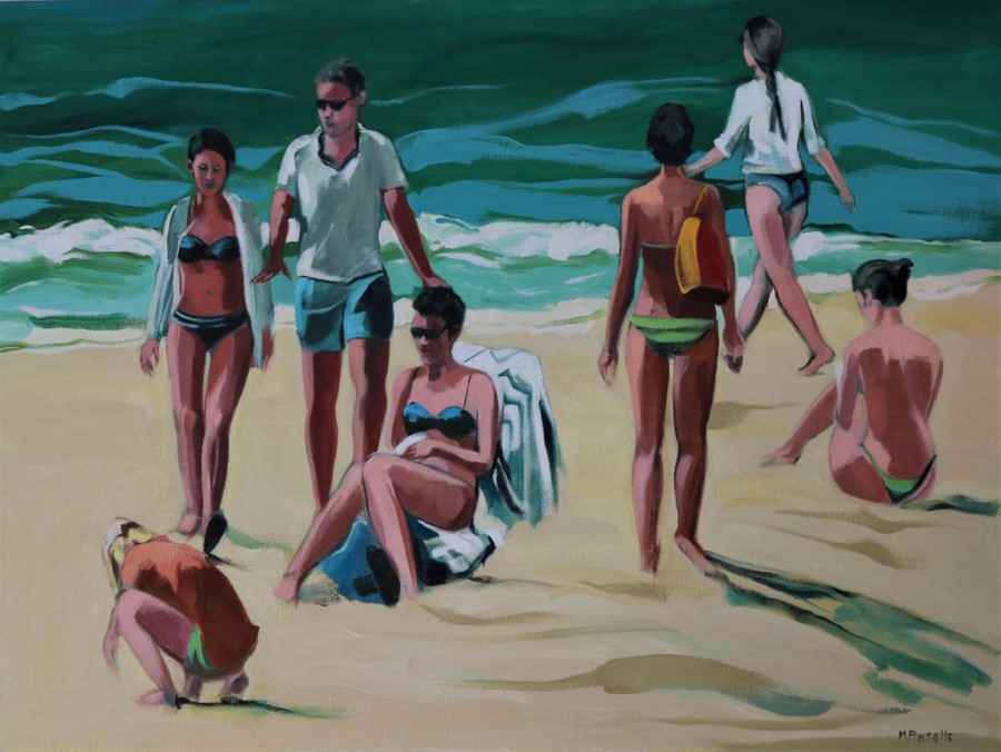 Большая пляжная сцена. Martine Pinsolle