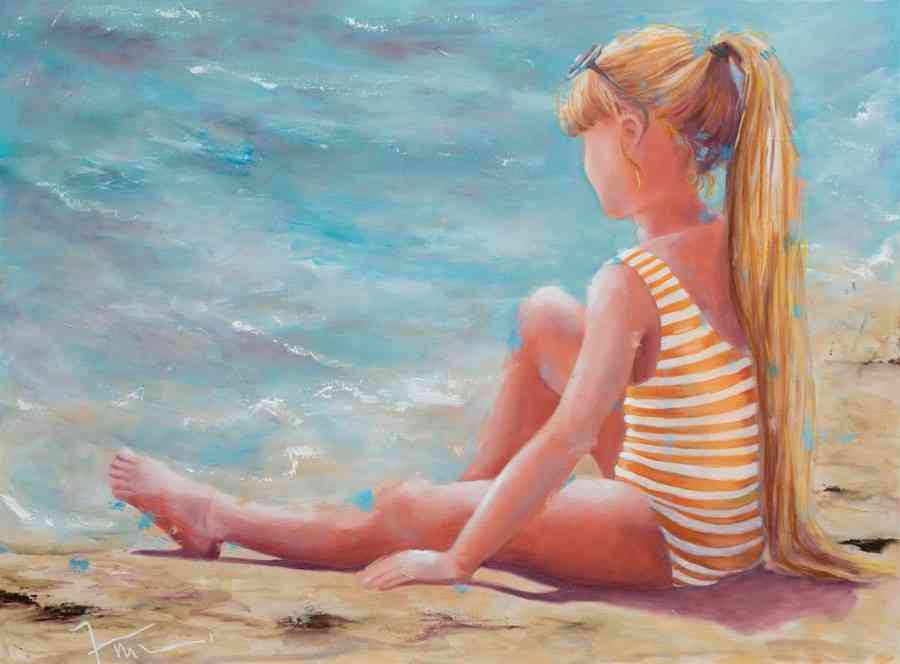 Petite sirène - série enfants à la plage, 2019. Ann Masseaut-Franchet