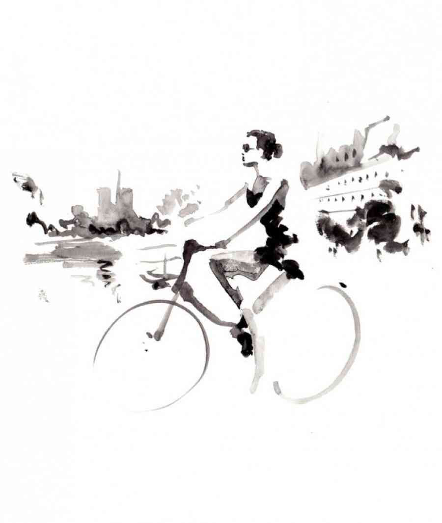 Bicycle woman. Hossein Borojeni