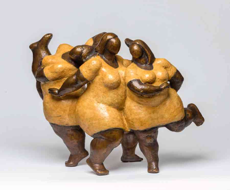 Jubilation Bronze Sculpture of Three Women, 2019. Nnamdi Okonkwo