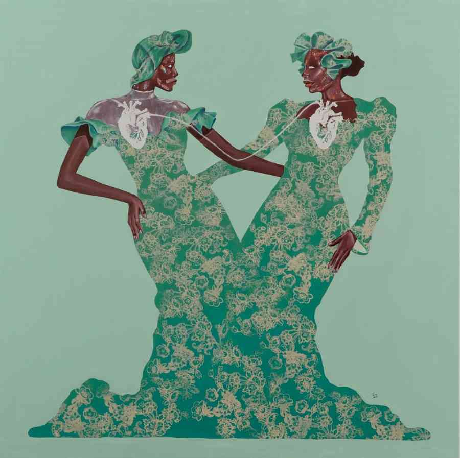 Sisters in green of sacred heart, 2021. Emmanuel Taku,