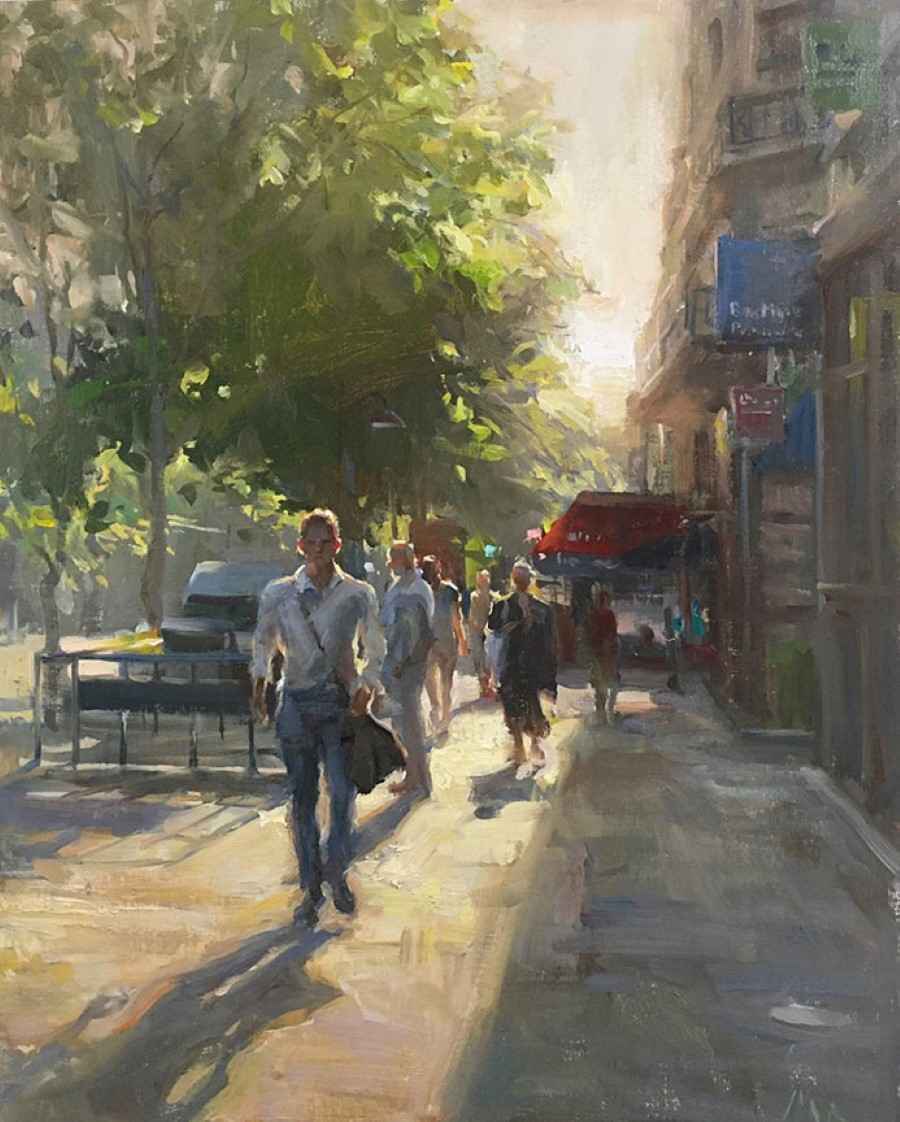 Paris Sidewalk at Sunse. Kyle Mat