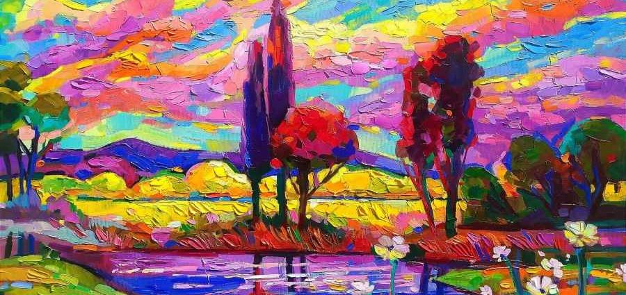 Rainbow colors landscape, 2021. Vanya Georgieva