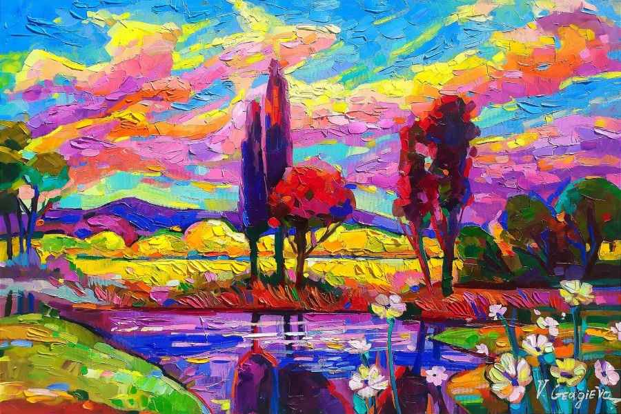 Rainbow colors landscape, 2021. Vanya Georgieva