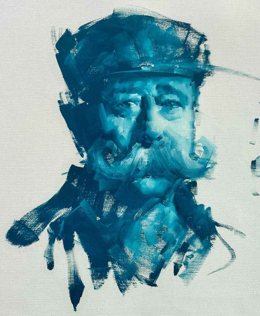 Blue Mono Portrait. Zin Lim