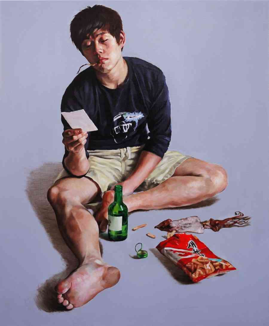 One of the reasons a man can't stop drinking, 2011. Seung Hwan Kim