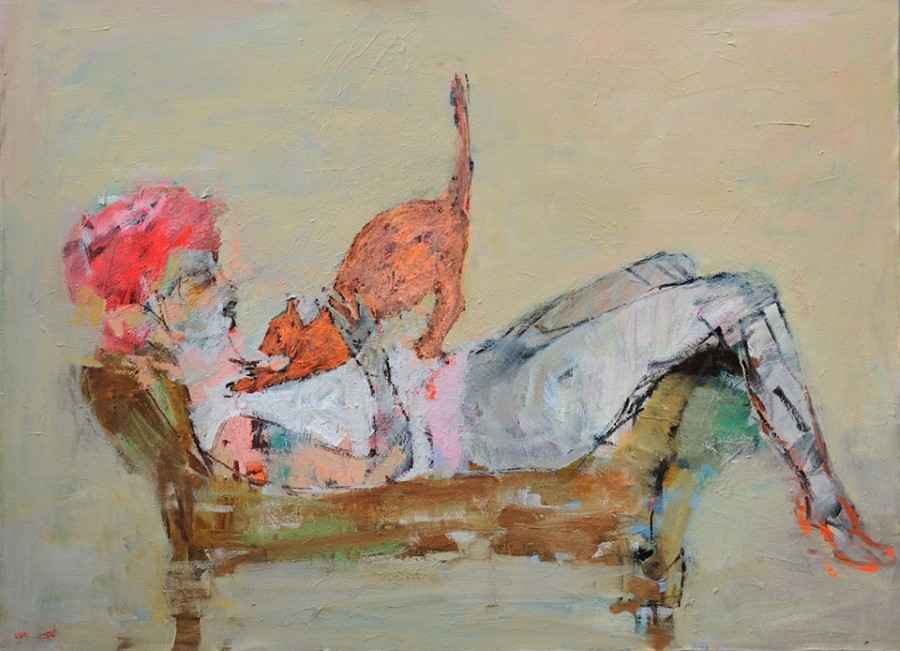 Женщина и кот. 2014. Тарек Бутайхи