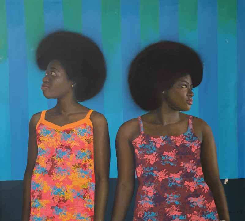 Two sisters, 2018. Oluwole Omofemi