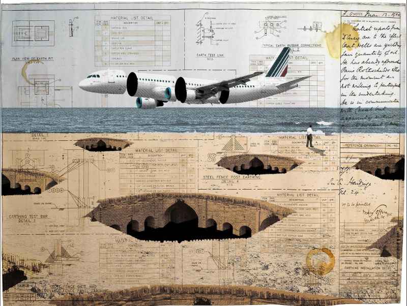 Aircraft and ancient, 2019. Amin Roshan