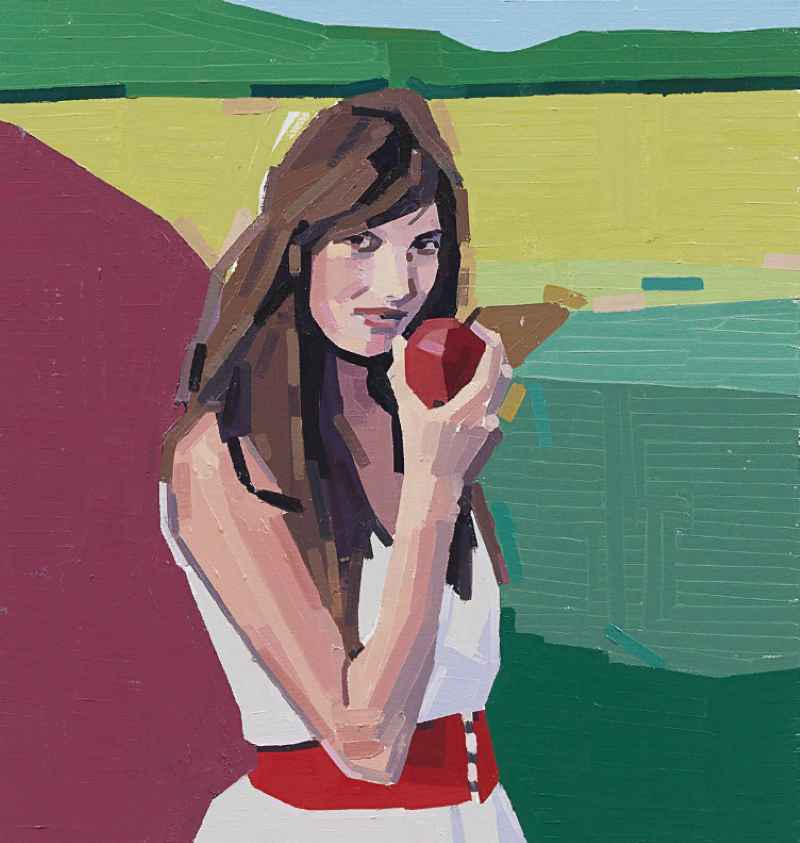 Woman with apple, 2021. Guy Yanai