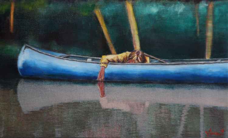 The blue canoe