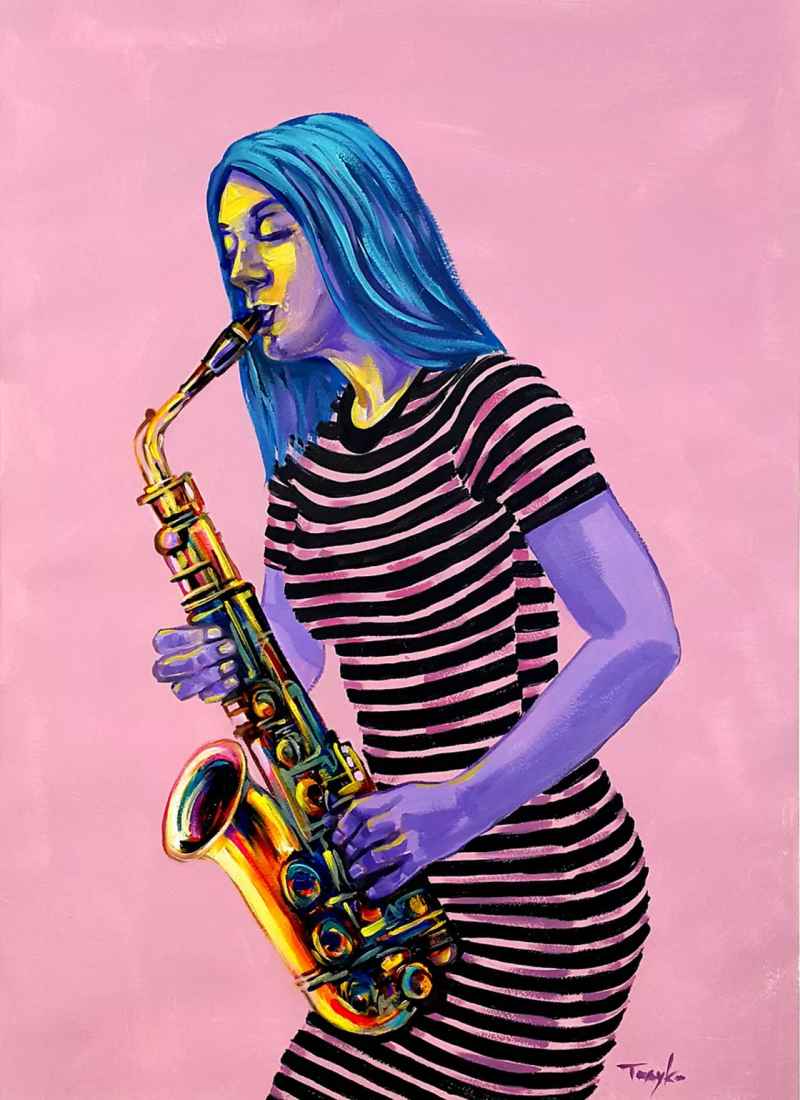 Soft jazz saxophone