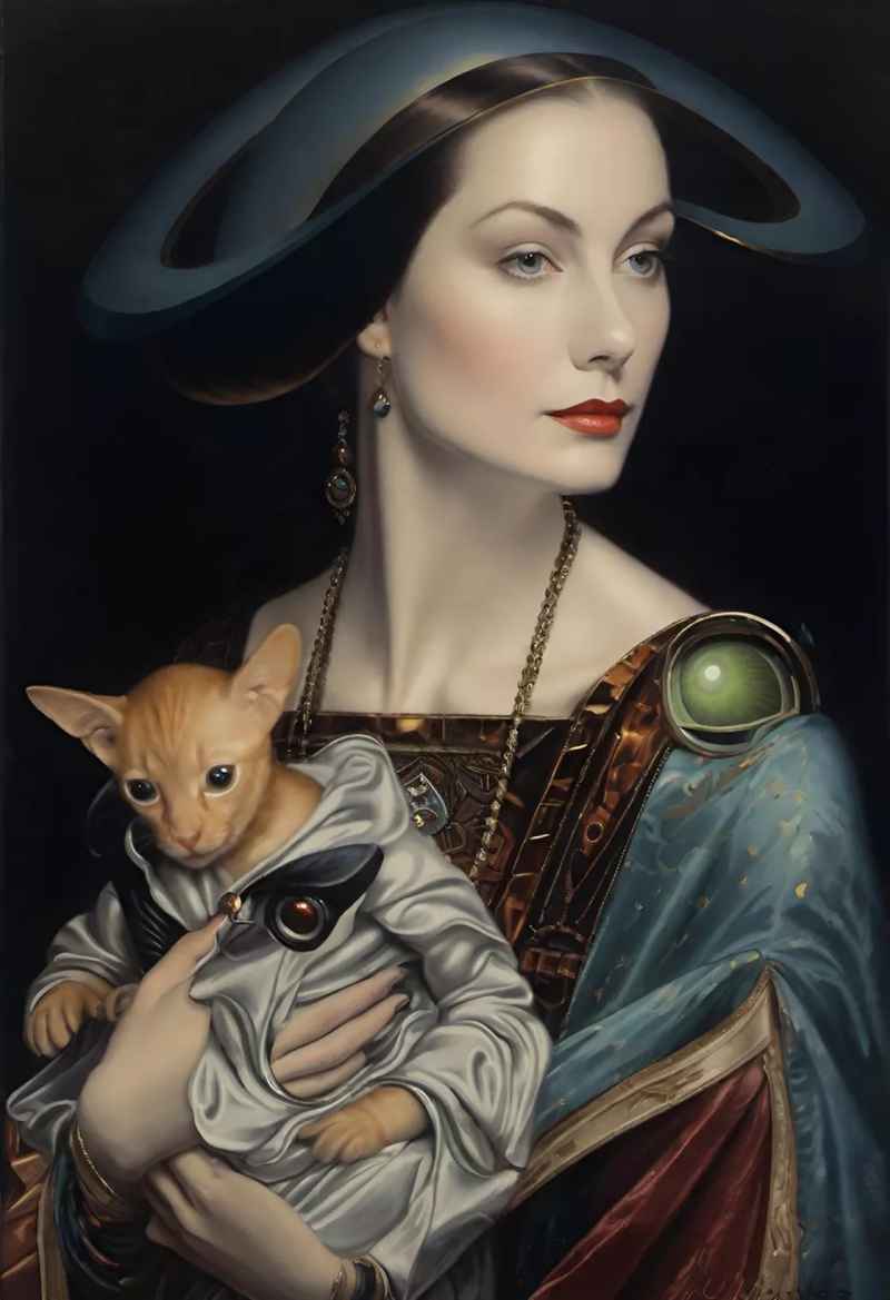 Lady with a cat