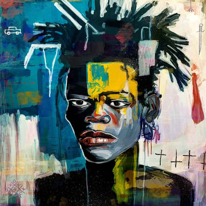 Jean-Michel Basquiat im Stil von Jean-Michel Basquiat