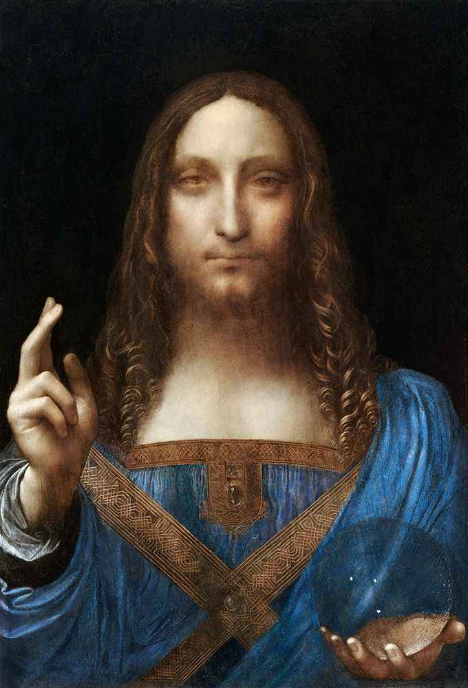 "Спаситель мира". 1500, Леонардо да Винчи